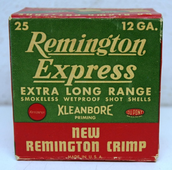 Full Vintage Box Remington Express 12 Ga. 2 3/4" Shotshells Ammunition...