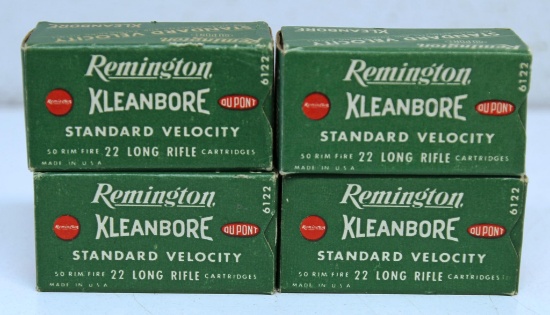 4 Full Vintage Boxes Remington Standard Velocity .22 LR Cartridges Ammunition...