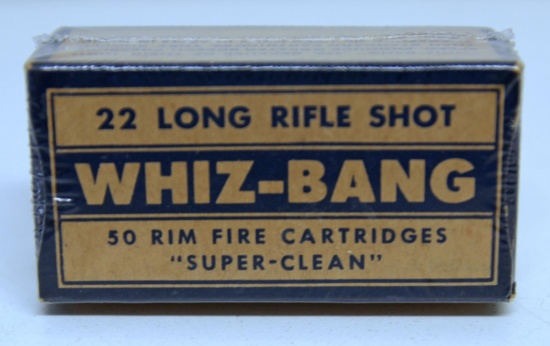 Scarce 1954 Full Vintage Box C-I-L Whiz-Bang .22 LR Shot Cartridges Ammunition