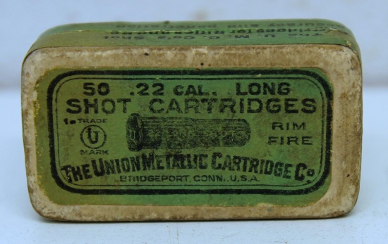 Full Vintage Two Piece Box UMC .22 Long Shot Cartridges Ammunition, Sealed One Side...