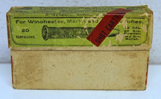 Full Vintage Two Piece Box UMC .32-40-165 Shot Cartridges Ammunition, 19 Rounds Correct, 1 WRACo