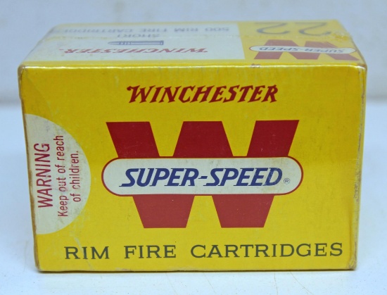 Full Vintage Brick of 500 Winchester Super-Speed .22 Short Cartridges Ammunition...