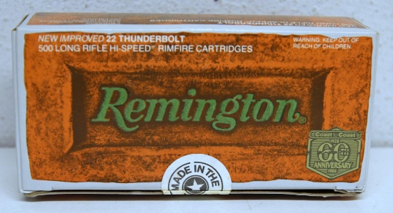 Full Box of 500 Remington Thunderbolt .22 LR Cartridges Ammunition...