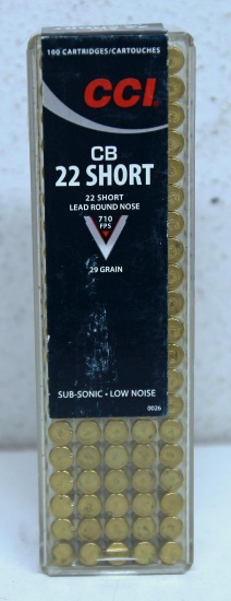 Full Pack of 100 CCI CB .22 Short Sub-Sonic Low Noise Cartridges Ammunition...