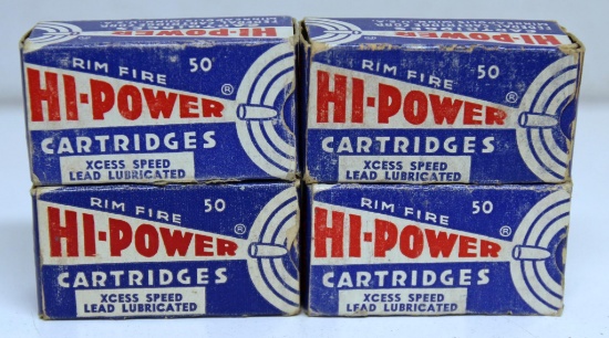 4 Full Vintage Boxes Federal Hi-Power Xcess Speed .22 LR Cartridges Ammunition...