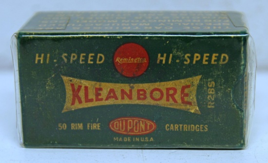 Full Vintage Box Remington .22 Winchester Cartridges Ammunition...