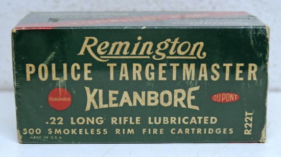 Full Vintage Brick Remington Police Targetmaster .22 LR Cartridges Ammunition...