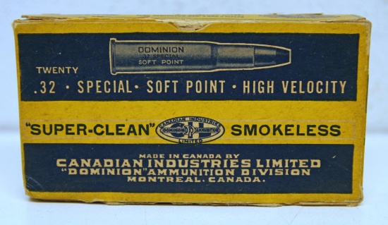 Full Vintage Box C-I-L Super-Clean .32 Special Cartridges Ammunition...