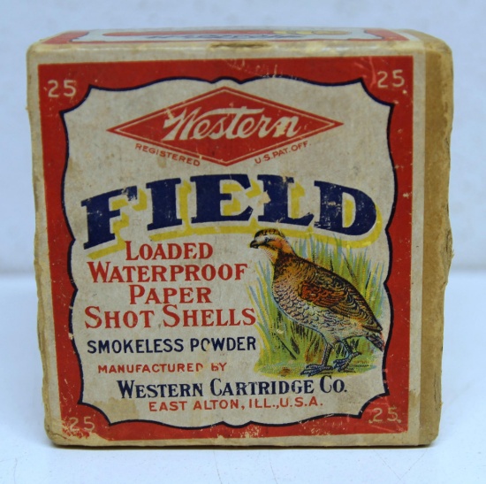 Full Vintage Two Piece Box Western Field Super X 20 Ga. 2 3/4" Shotshells Ammunition...