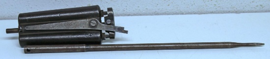 Early Rare Hazard Powder Co. Double Barrel Cap and Ball Booby Trap, Marked with a "H", 4 1/4"