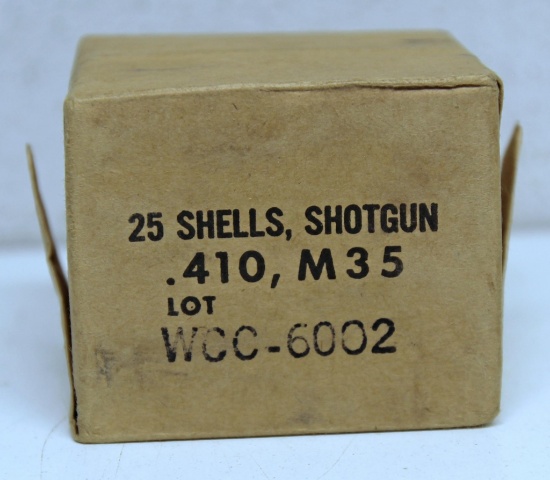 Full Sealed Box Western Cartridge Co. .410 Ga. M35 Army Lot WCC-6002 Shotshells...Ammunition...