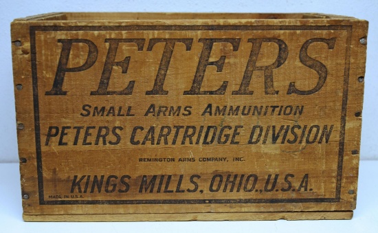 Peters 12 Ga. Shotshells Wooden Ammo Box...