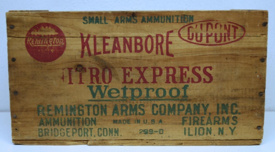 Remington Nitro Express Dog Bone Box 20 Ga. Shotshells Wooden Ammo Box...