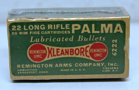 Full Vintage Remington Dog Bone Box .22 LR Palma Cartridges Ammunition...