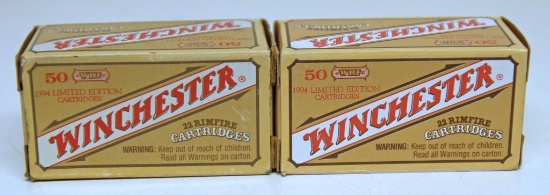 2 Full Boxes 1994 Limited Edition Winchester .22 WRF Cartridges Ammunition...