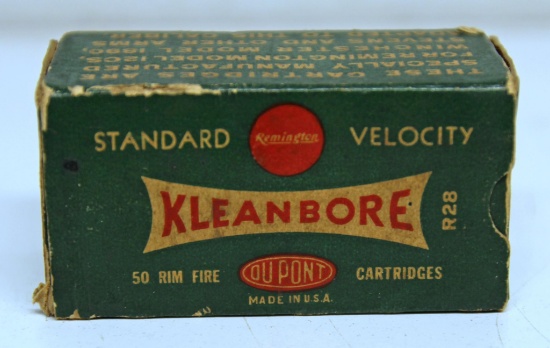 Full Vintage Box Remington .22 Winchester Cartridges Ammunition for Model 1890...