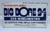 Full Box Winchester Western Commemorative Big Bore 94 .375 Win. 250 gr. Power-Point Cartridges