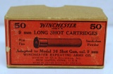 Partial Vintage Two Piece Box of 42 Winchester 9 mm Long Shot Cartridges Ammunition for Model 36