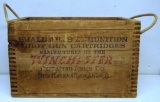 Winchester Repeater 12 Ga. Shotshells Wooden Ammo Box - Rope Handles have been added...