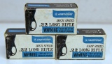 3 Full Vintage Boxes Montgomery Ward Hawthorne .22 LR Cartridges Ammunition...