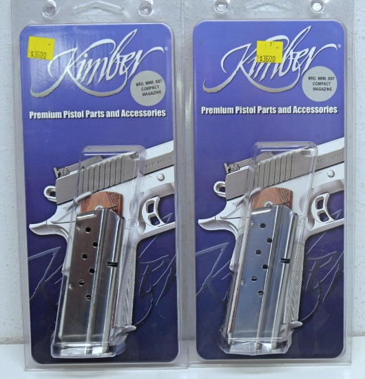 2 New Kimber...8 Round 9 mm SST Compact Pistol Magazines...