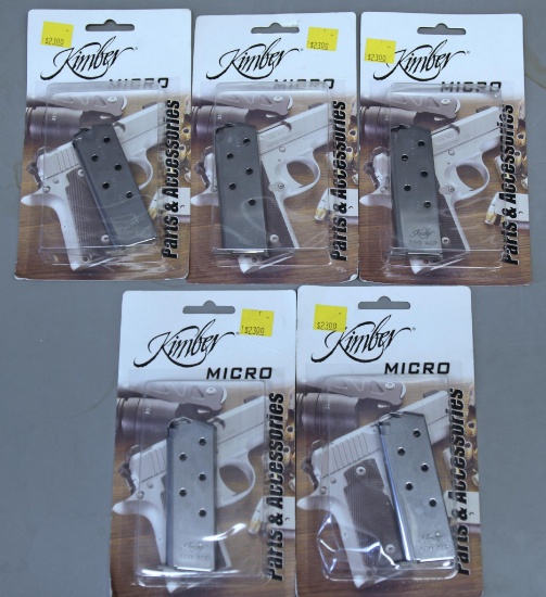 5 New Kimber Micro .380 ACP 6 Round Pistol Magazines...