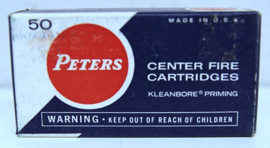 Full Vintage Box Peters .25 Auto Cartridges Ammunition...
