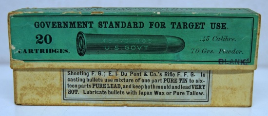 Full Vintage Two Piece Box Winchester .45-70 Blank Cartridges Ammunition...