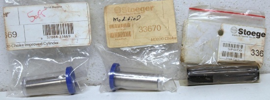 3 New Stoeger Choke Tubes for 20 Ga. - Modified, Improved Cylinder, Full Turkey...