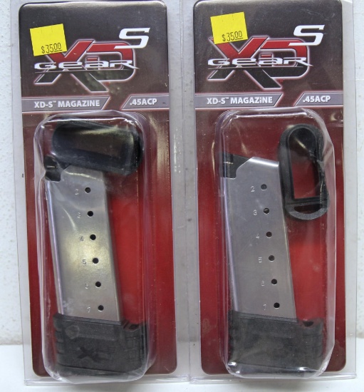 2 New XDS Gear .45 ACP 7 Round Magazines...