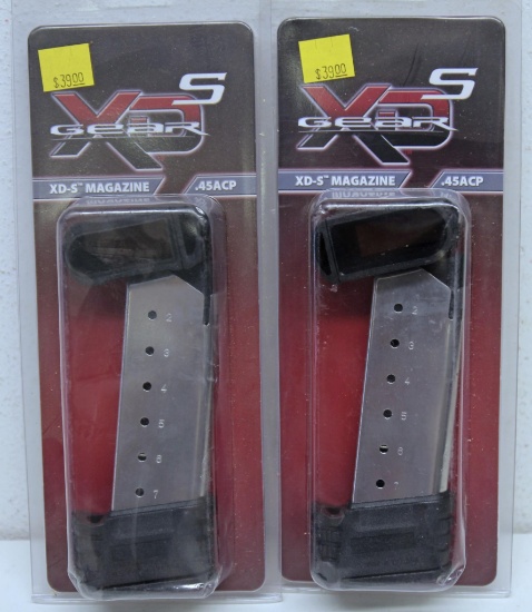 2 New XDS Gear .45 ACP 7 Round Magazines...