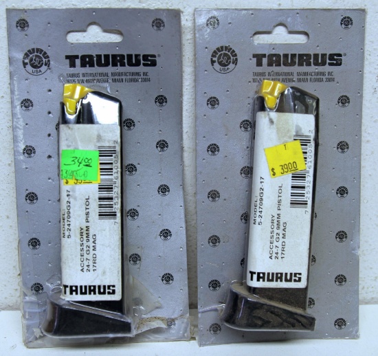 2 New Taurus 24-7 G2 9 mm Pistol 17 Round Magazines...