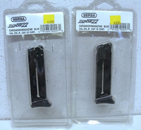2 New Bersa Thunder 22 .22 LR 10 Round Magazines...