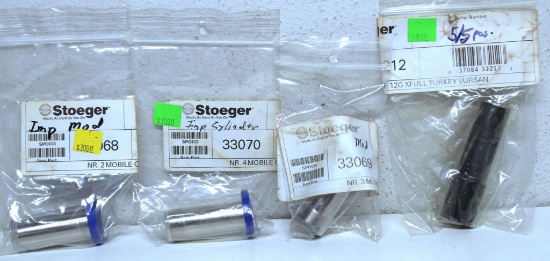 4 New Stoeger 12 Ga. Choke Tubes - Modified, Improved Cylinder, Improved Modified, Full Turkey...
