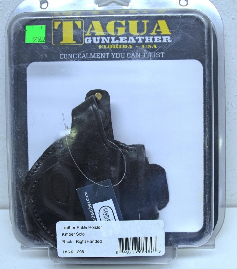 New Tagua Leather Ankle Holster for Kimber Solo Right Hand Black...