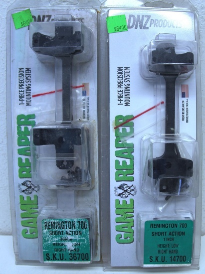 2 New DNZ Products Game Reaper One Piece Precision 1" Scope Mounting System for Remington .700 Short