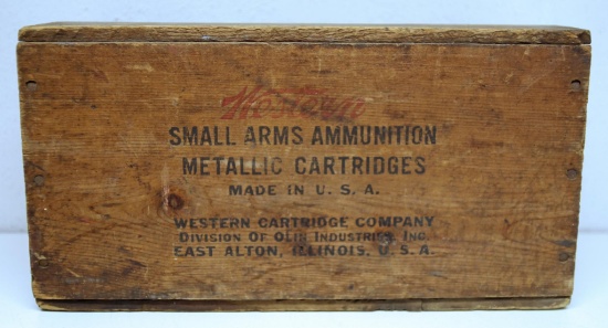 Wooden Ammo Box Western Super Kant-Splash Super-Gallery .22 Short Cartridges...
