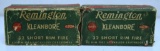 2 Full Vintage Boxes Remington .32 Short Rim Fire Cartridges Ammunition - Boxes have wear and one is