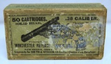 Full Vintage Two Piece Box Winchester .38 S&W Cartridges Ammunition...