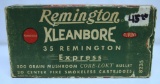 Full Vintage Box Remington .35 Remington Cartridges Ammunition...