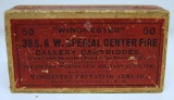 Vintage Winchester Two Piece Box Full of Fired Brass Only .38 S&W Special Gallery Cartridges