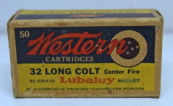 Vintage Box 41 Rds. Western .32 Long Colt Cartridges Ammunition...