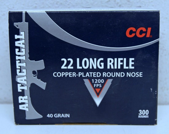 Full Box 300 Rounds CCI AR Tactical .22 LR 40 gr. Cartridges Ammunition...