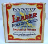 Full Sealed Two Piece Box Winchester Leader 20 Ga. Paper Shotshells...