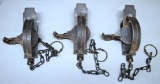 3 Blake and Lamb Size 3 Leg Hold Animal Traps...