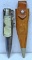 Toledo Inox Mother-Of-Pearl Handled Folding Knife with Leather Sheath, Blade 6