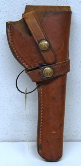 Bauer Bros. Leather Holster believed to be for Colt's Woodsman? Marked on Back H 18...