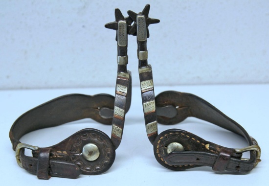 McChesney No. 1 Double Mounted Cowboy Spurs...