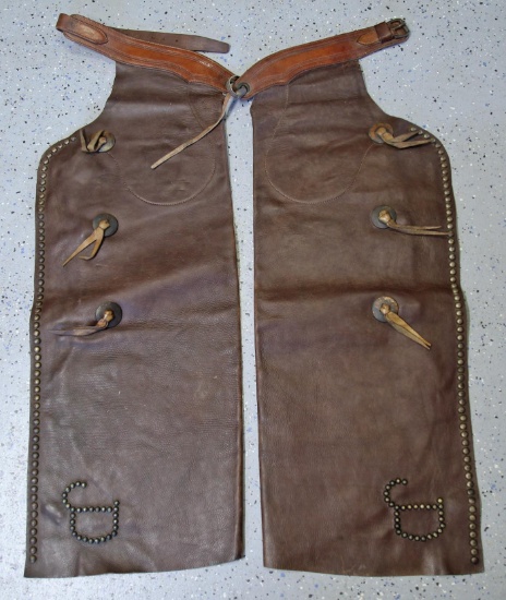 Vintage Cowboy Chaps with Conchos and Spots...