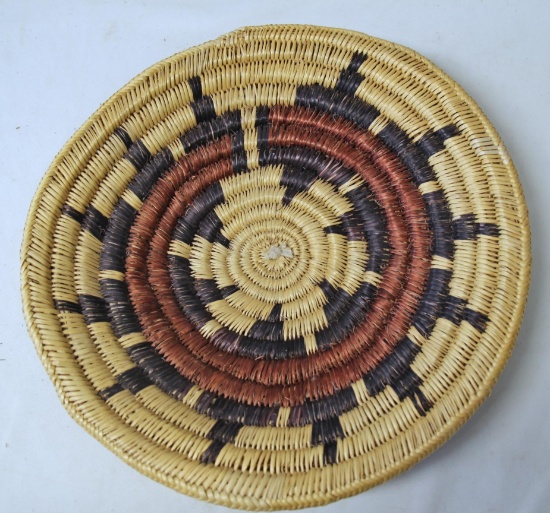 Hopi Native American Indian Woven Basket, 14 1/2" x 2" From the Dorothy Walker Collection...